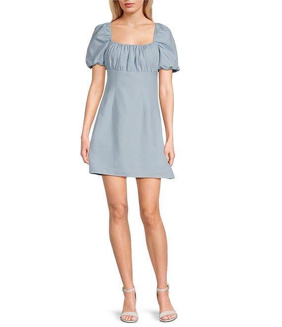 GB Empire Waist Puff Sleeve Babydoll Dress Product Image