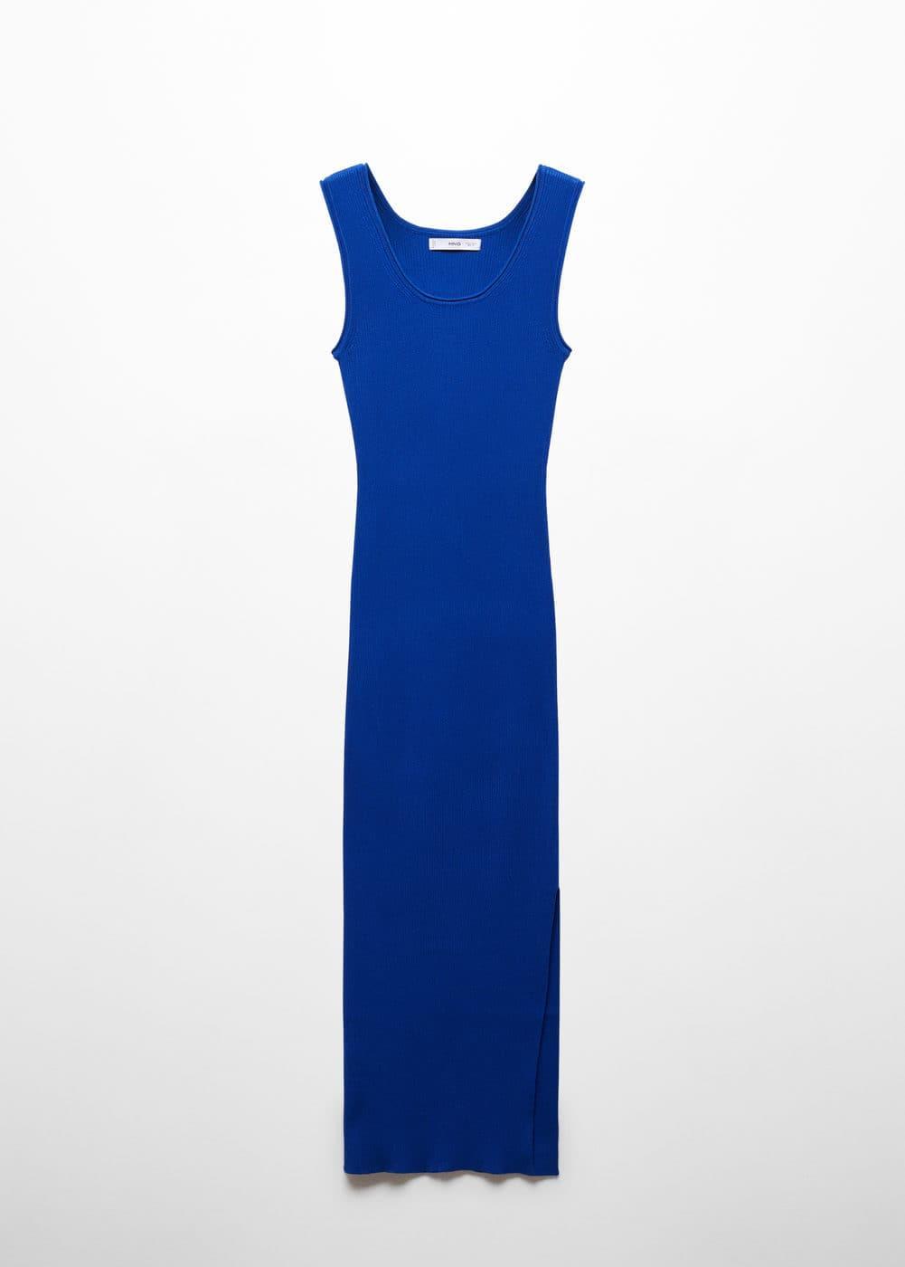 Mango Womens Ribbed Long Dress Product Image