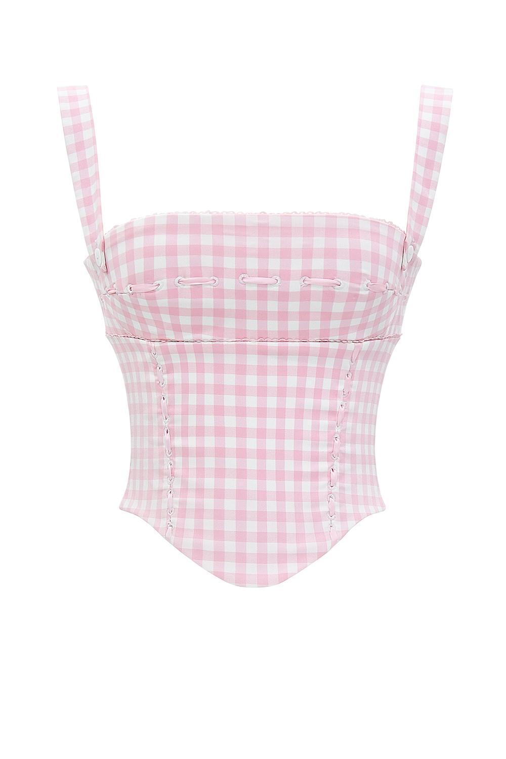 Lottie  strawberry shortcake gingham corset Product Image