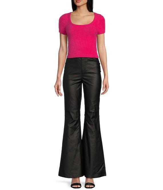 C&V Chelsea & Violet Coated Flare Pants Product Image