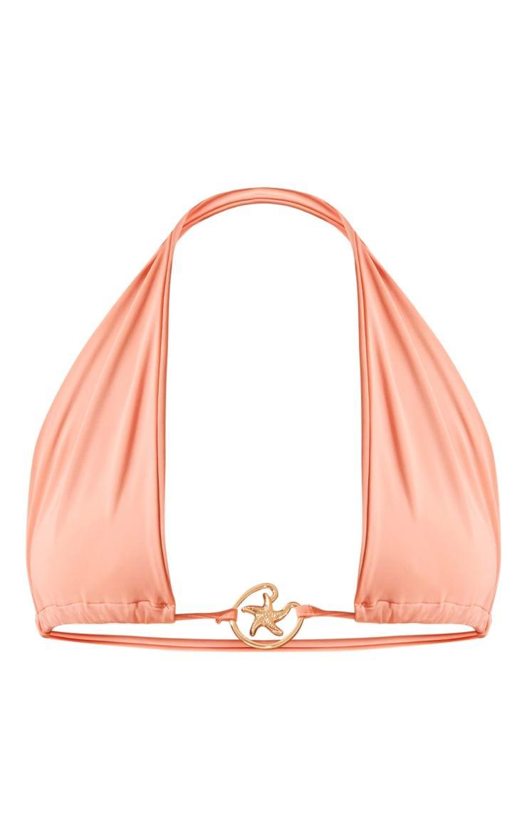 Plus Clay Ring Front High Apex Triangle Bikini Top Product Image