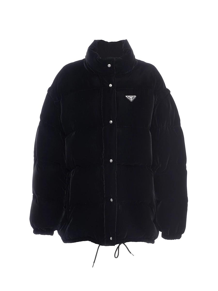 Womens Convertible Velvet Down Jacket Product Image