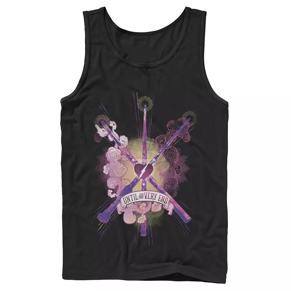 Men's Harry Potter Until The Very End Wands Tank Top, Size: XL, Black Product Image