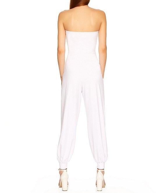 Susana Monaco Signature Stretch Knit Strapless Cuffed Ankle Jumpsuit Product Image