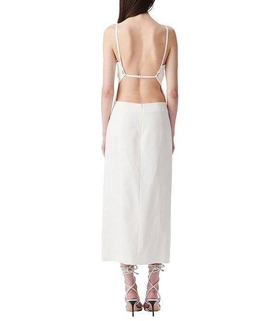 IRO Zyra Woven Square Neck Sleeveless Midi Dress Product Image