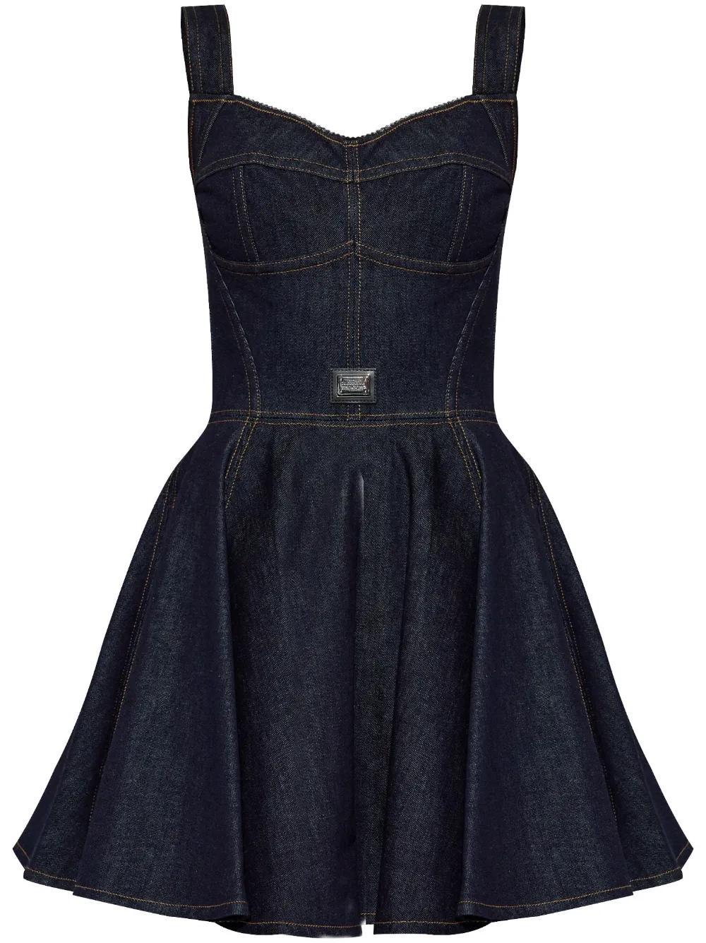 cotton denim dress Product Image