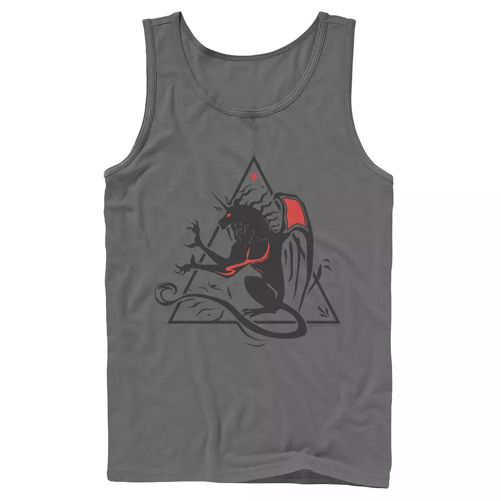 Men's Jurassic Park Tilted Retro Grid Logo Tank Top, Size: XL, Grey Product Image