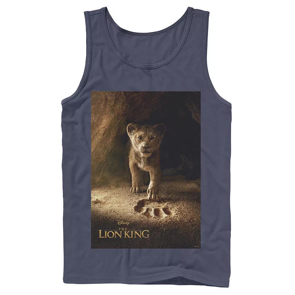 Disney's The Lion King Simba Paw Men's Live Action Movie Poster Tank Top, Size: Large, Athletic Grey Product Image