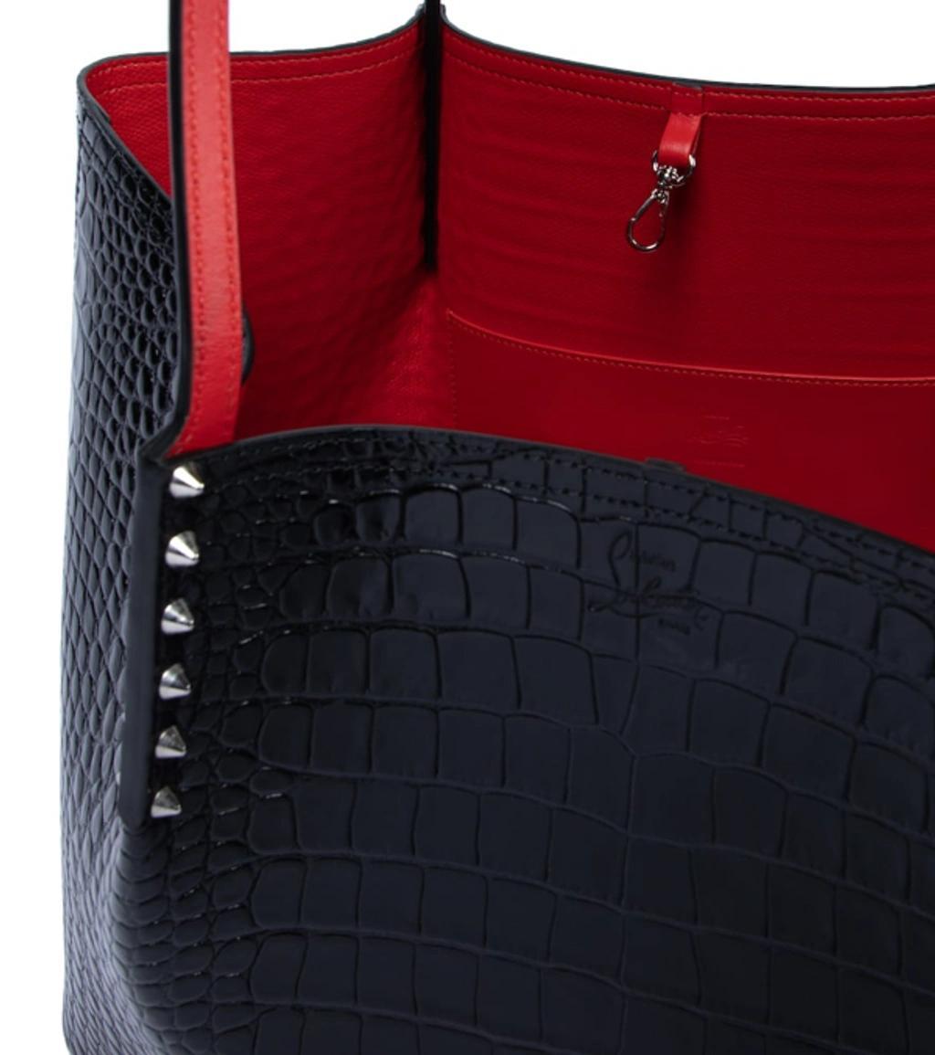 CHRISTIAN LOUBOUTIN Cabarock Large Studded Leather Tote In Black Product Image