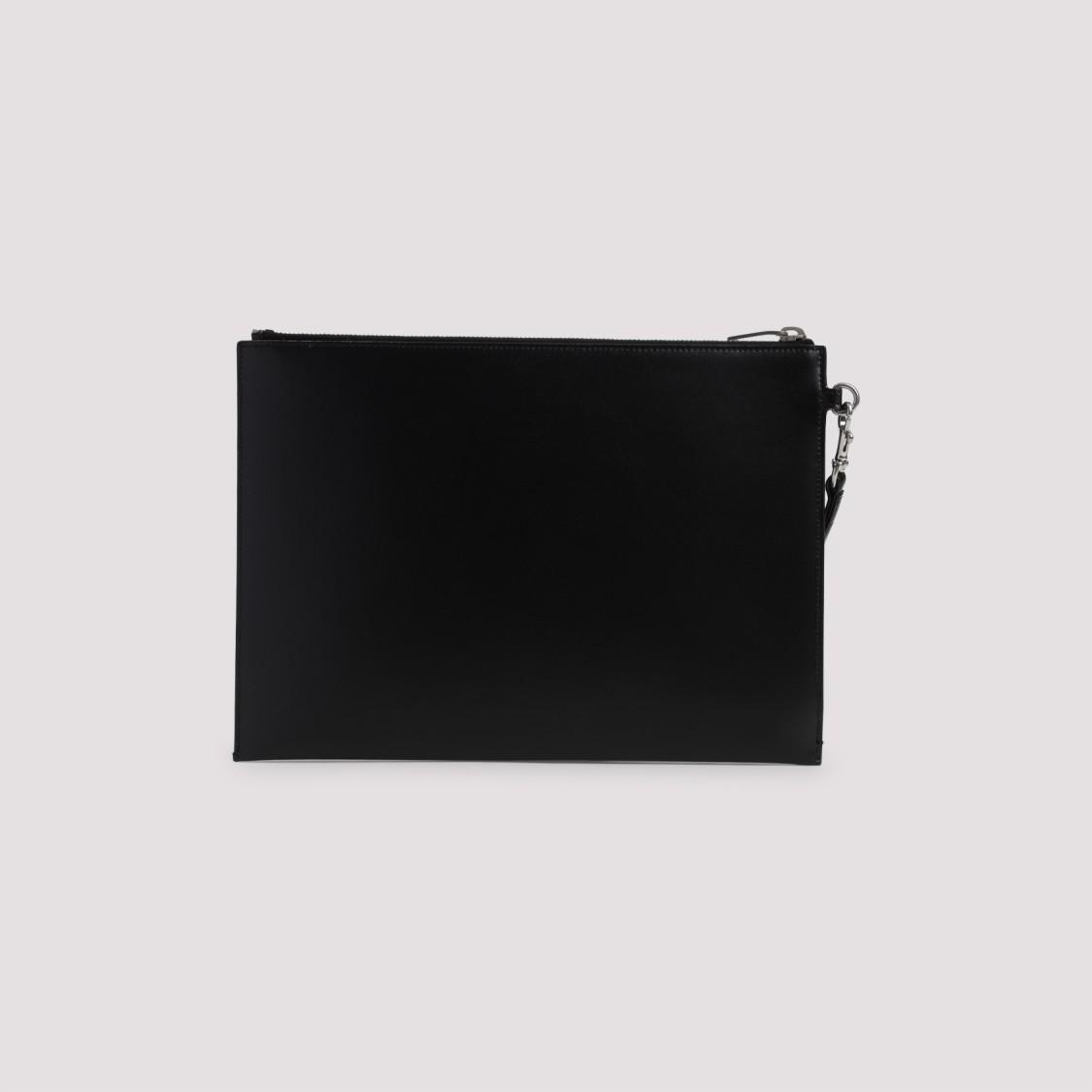 SAINT LAURENT Black Leather Ipad Holder Product Image