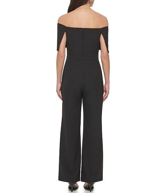 Vince Camuto Off-The-Shoulder Sleeveless Straight Leg Jumpsuit Product Image