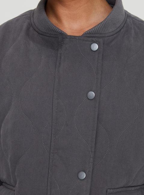 Stick Season Quilted Jacket Grey Product Image