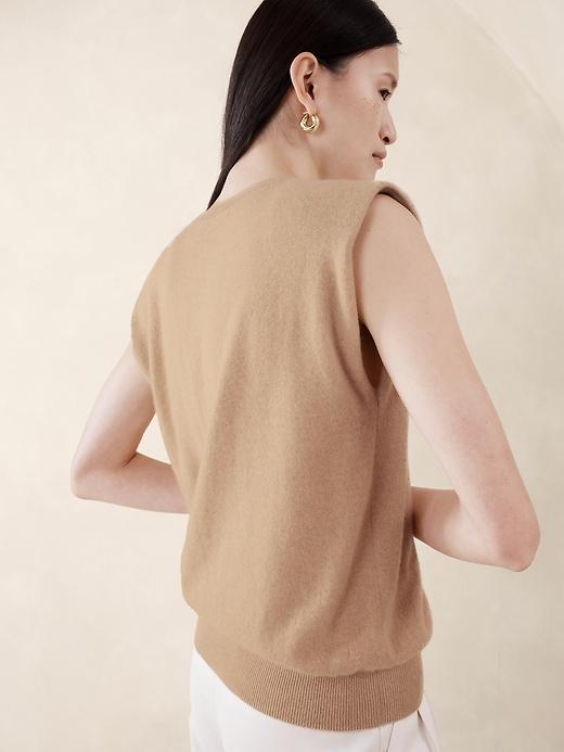 Cashmere Padded-Shoulder Top Product Image