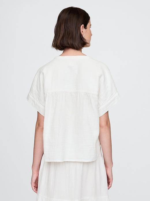 Crinkle Gauze Dolman Shirt Product Image