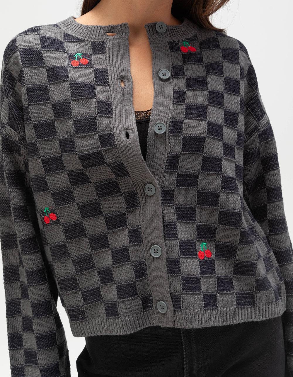 NOISY MAY Cherry Embroidered Womens Cardigan Product Image
