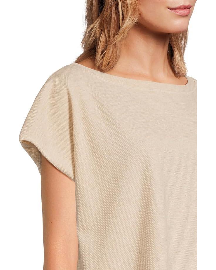 Short Sleeve Ruffle Neck Henley Top Product Image