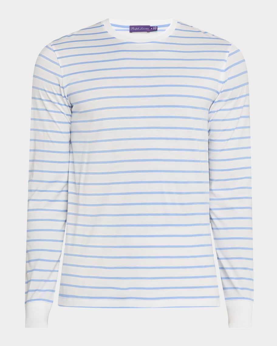 Mens Cotton Lisle Striped T-Shirt Product Image