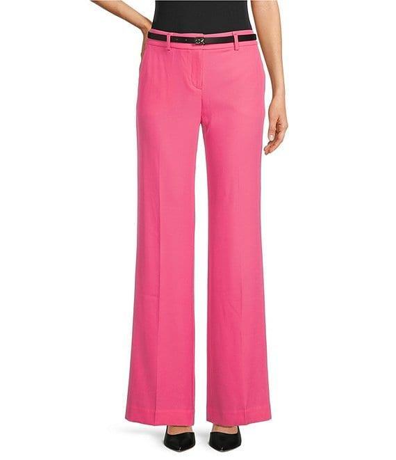 Calvin Klein Belted Wide Leg Pants Product Image