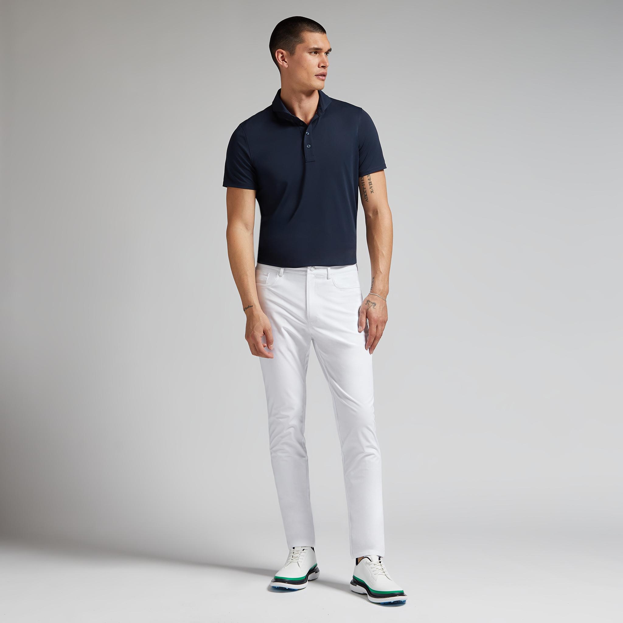 RIB GUSSET TECH PIQUÉ MODERN SPREAD COLLAR POLO Product Image