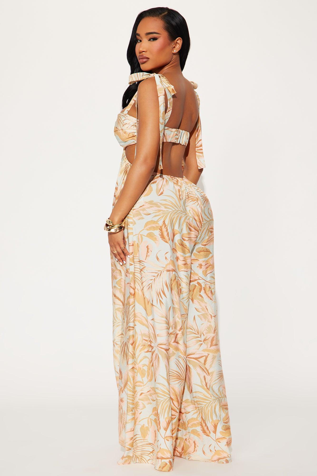 Cruising Down Tulum Jumpsuit - Mint/combo Product Image