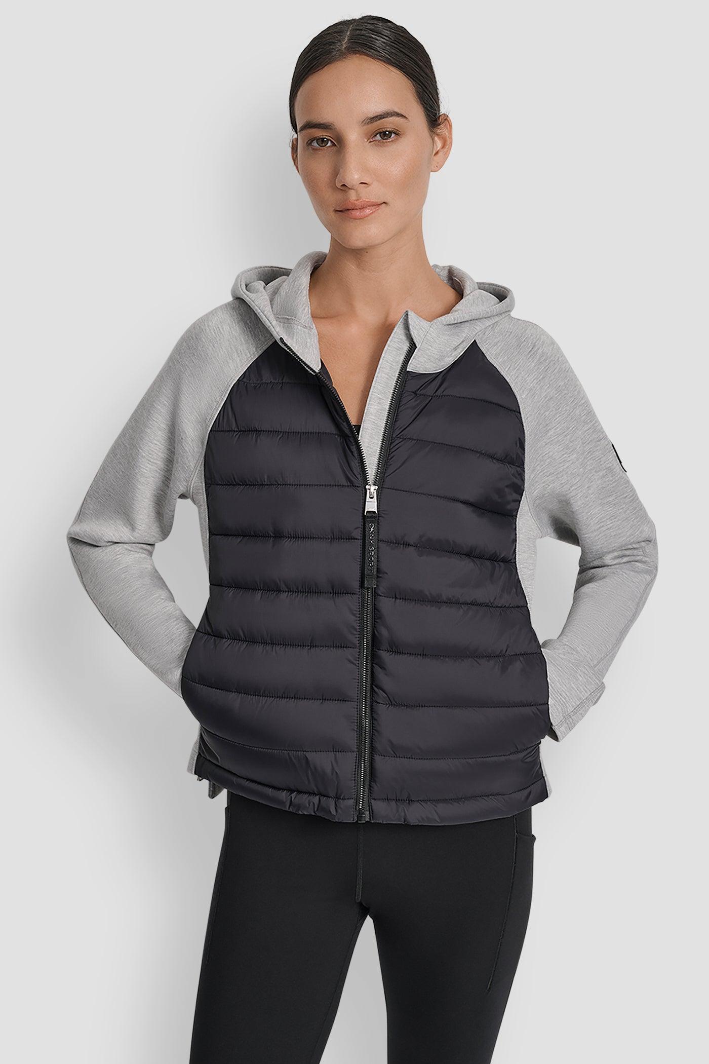 MIXED MEDIA HOODED HI LOW JACKET Product Image