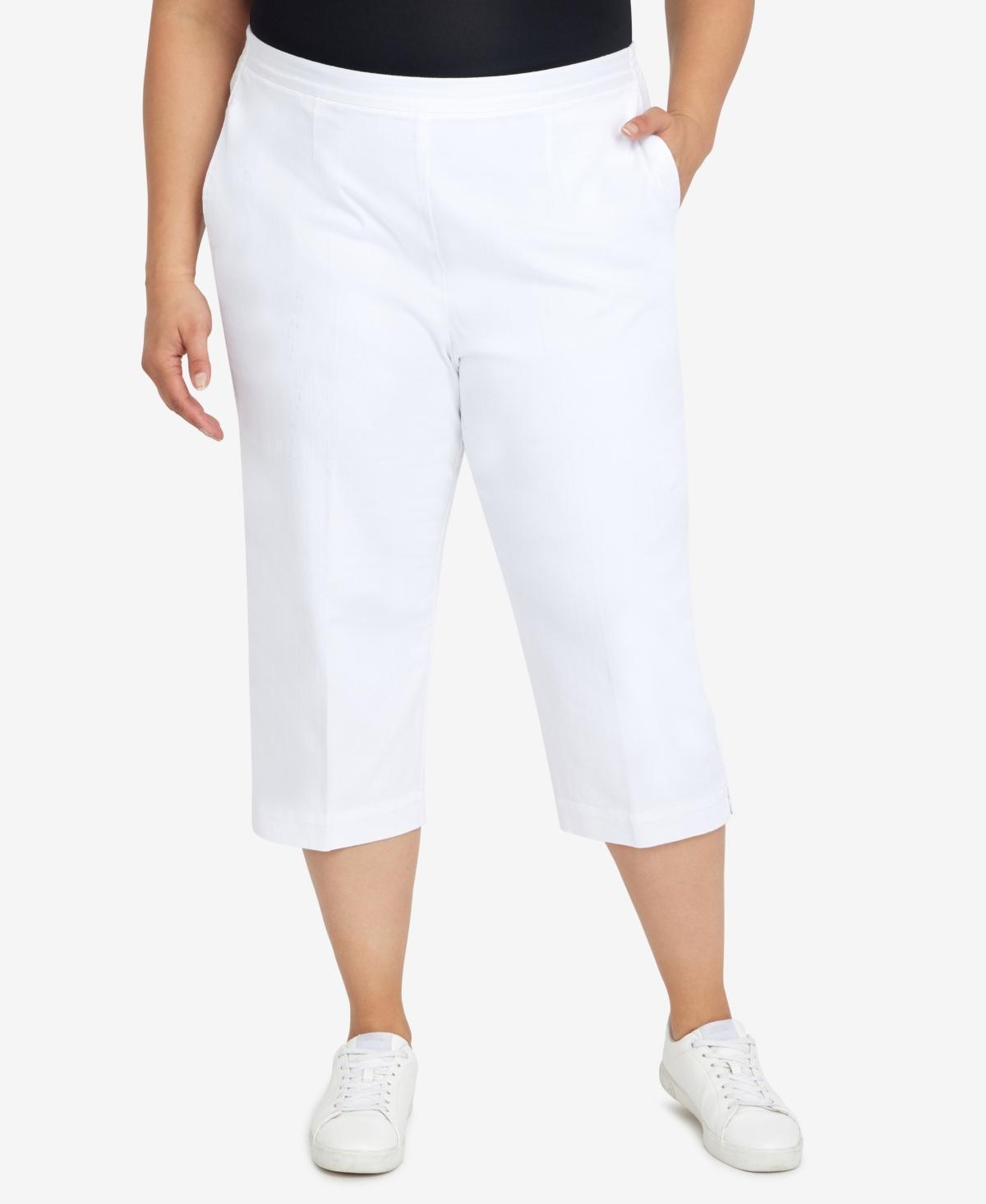 Women's Alfred Dunner Denim Capri Pants, Size: 14, White Product Image