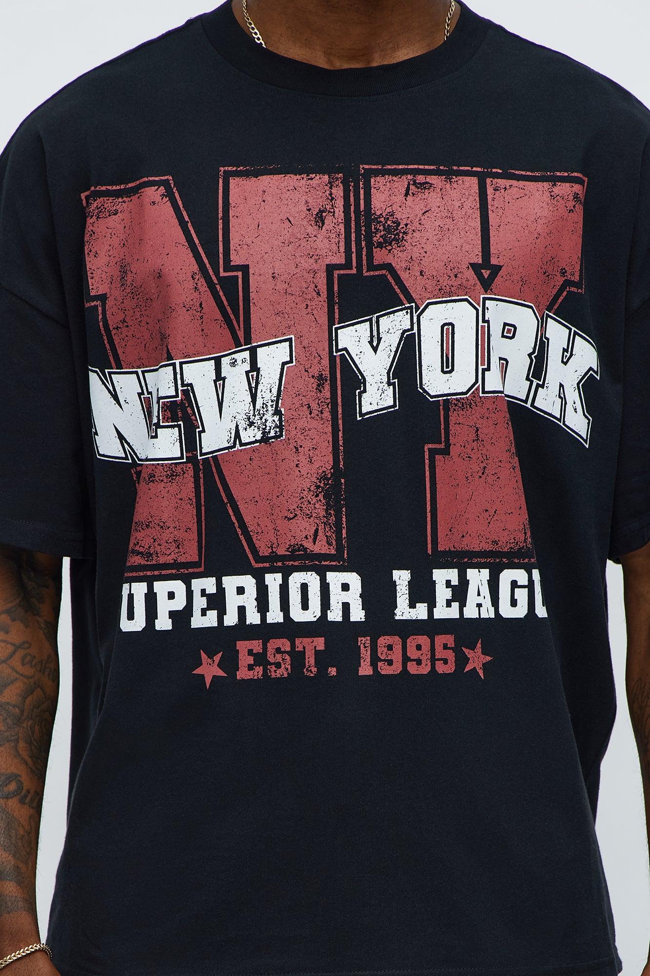 NYC Superior League Est 1995 Oversized Short Sleeve Tee - Black Product Image