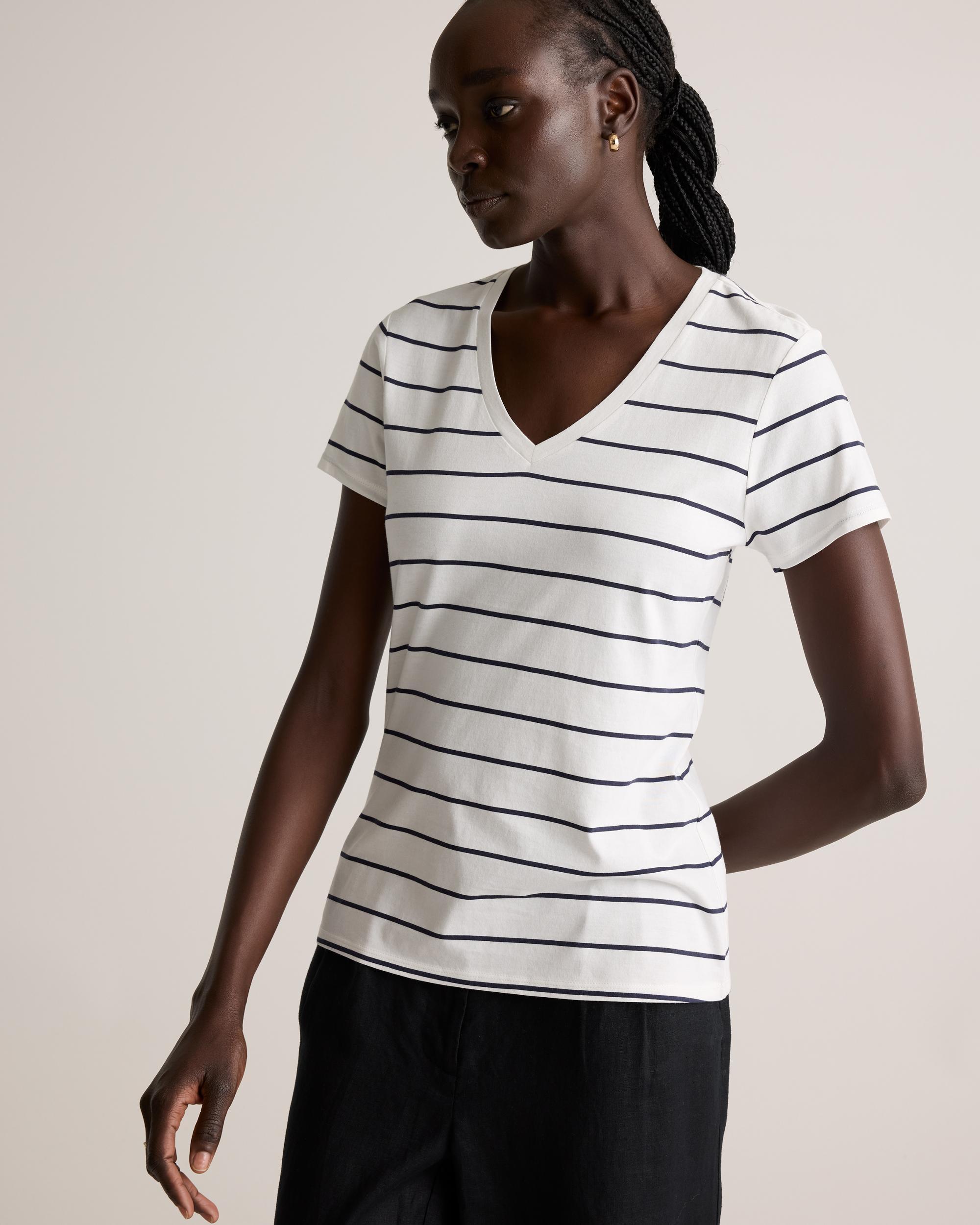 Quince | Women's Cotton Modal V-Neck T-Shirt Cotton/Modal Product Image