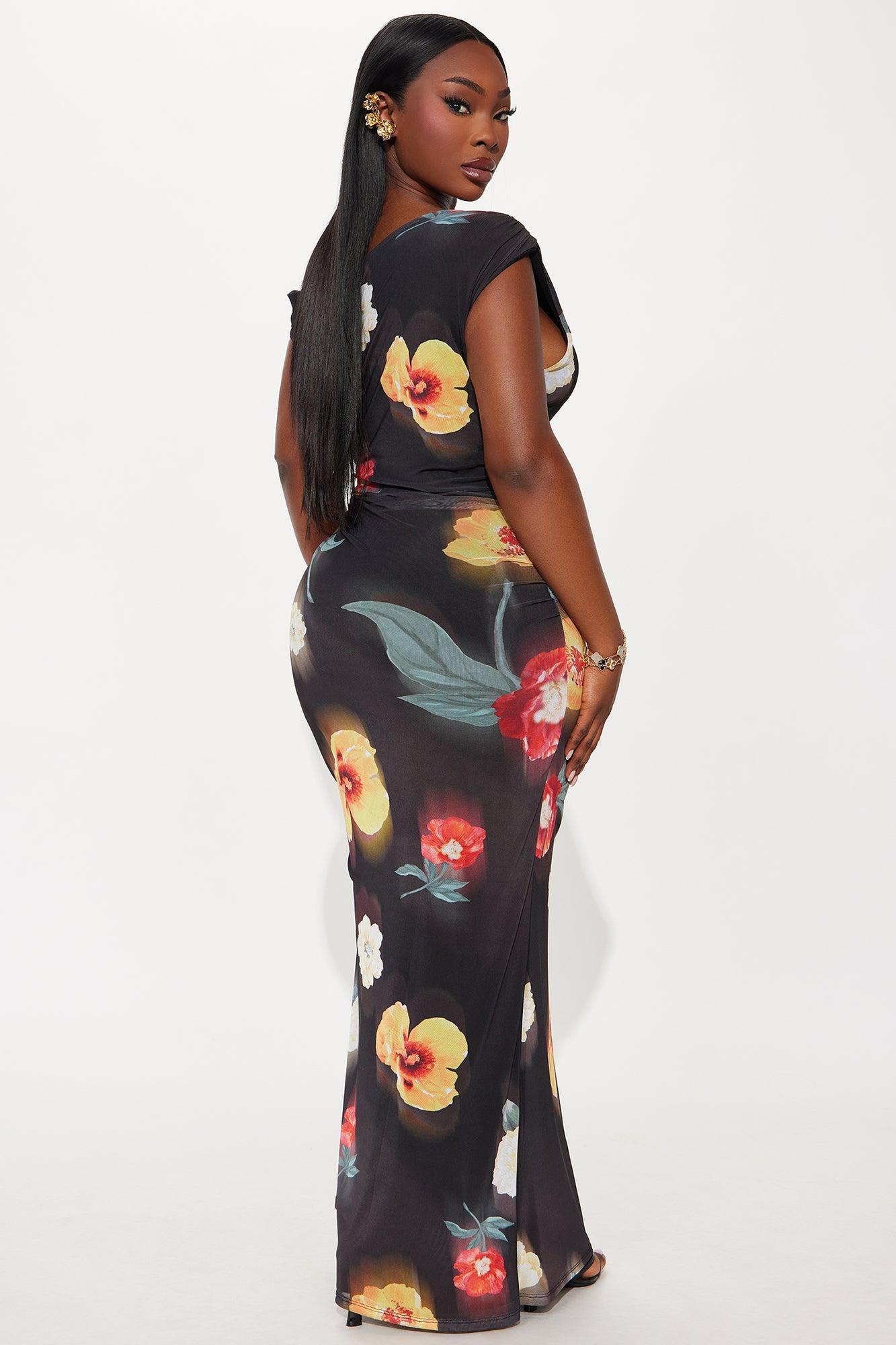 Limitless Mesh Maxi Dress - Black/combo Product Image