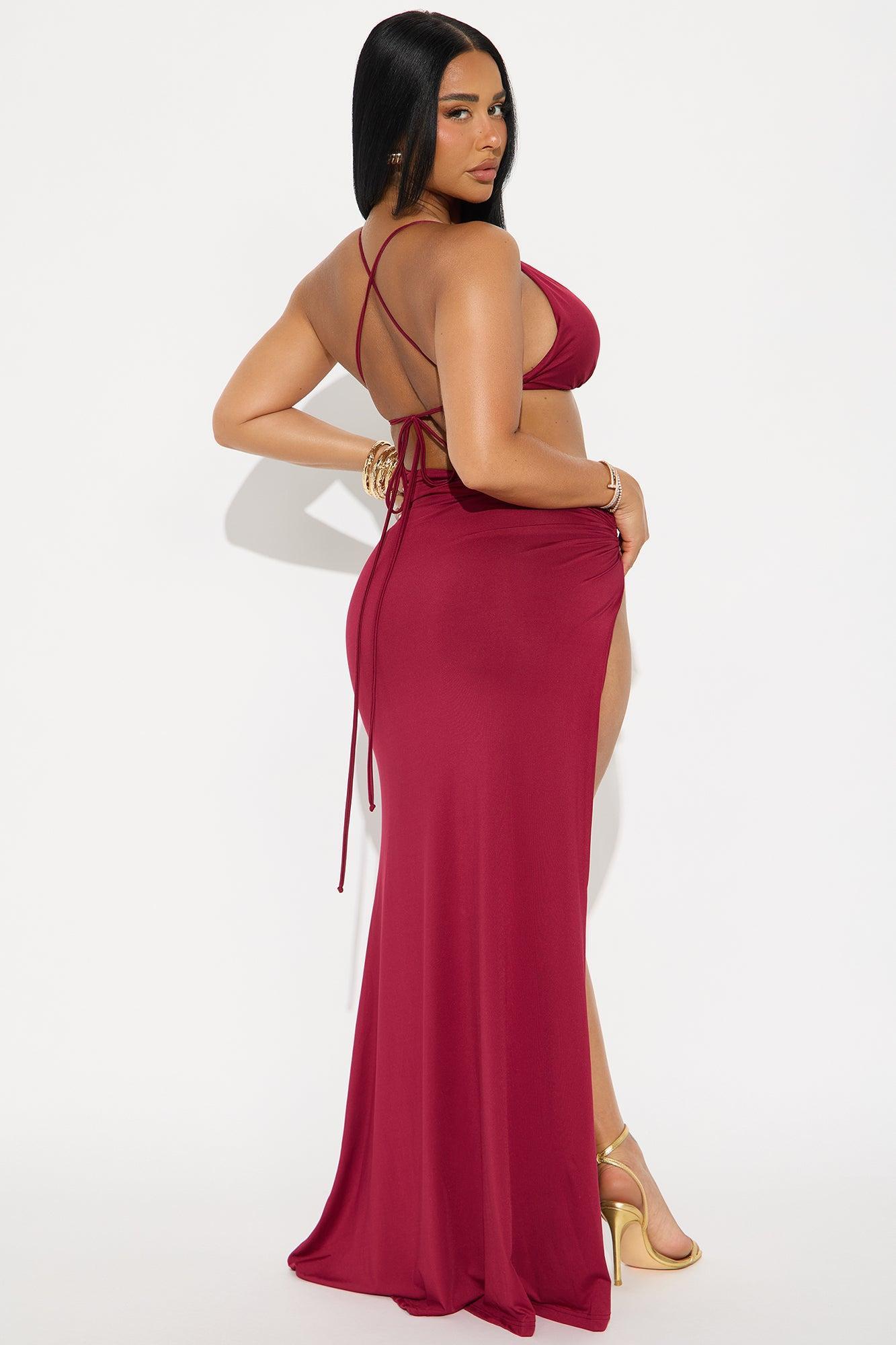 Over You Cut Out Maxi Dress - Red Product Image