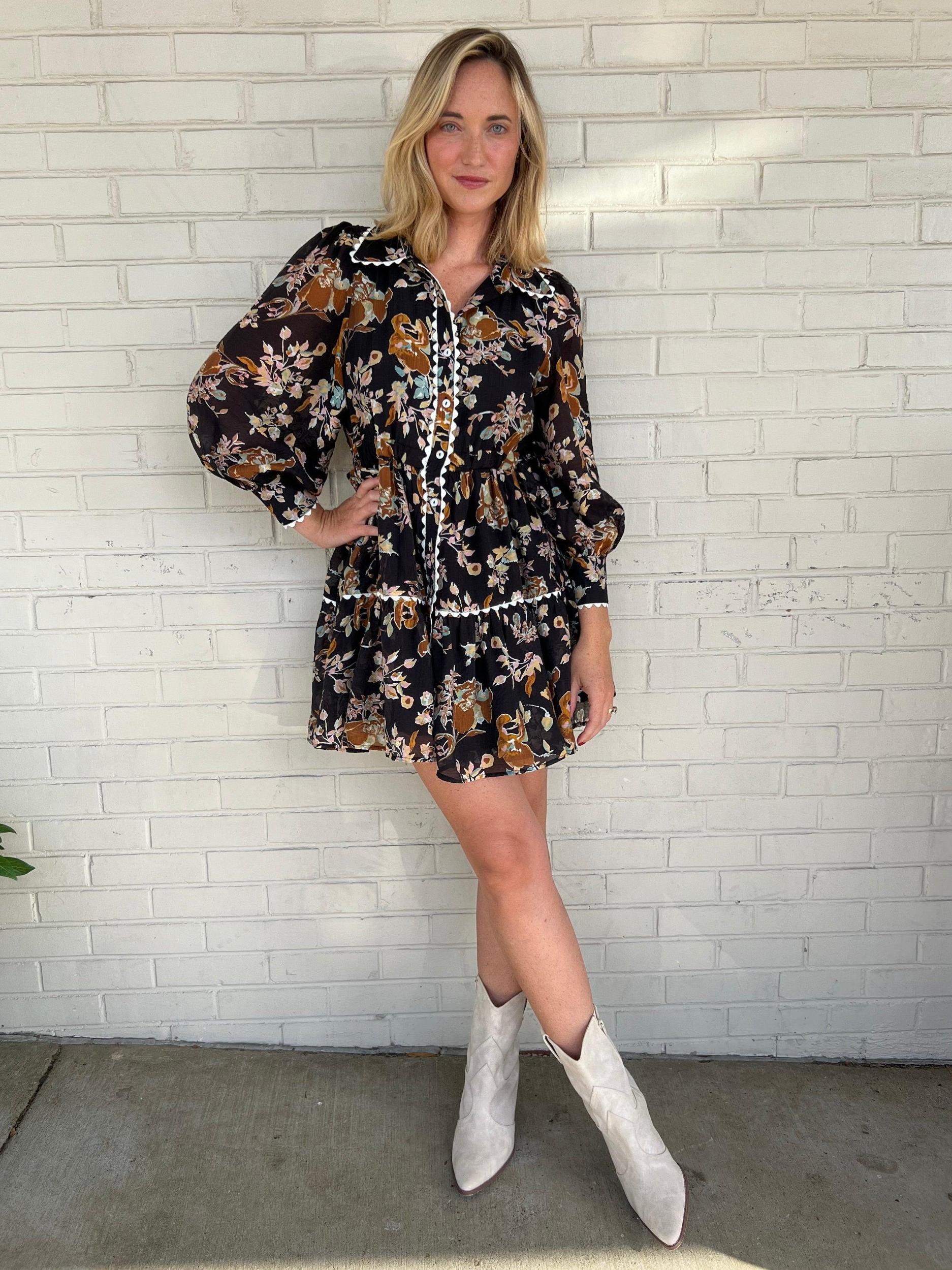 Change Of Seasons Long Sleeve Mini Dress Product Image