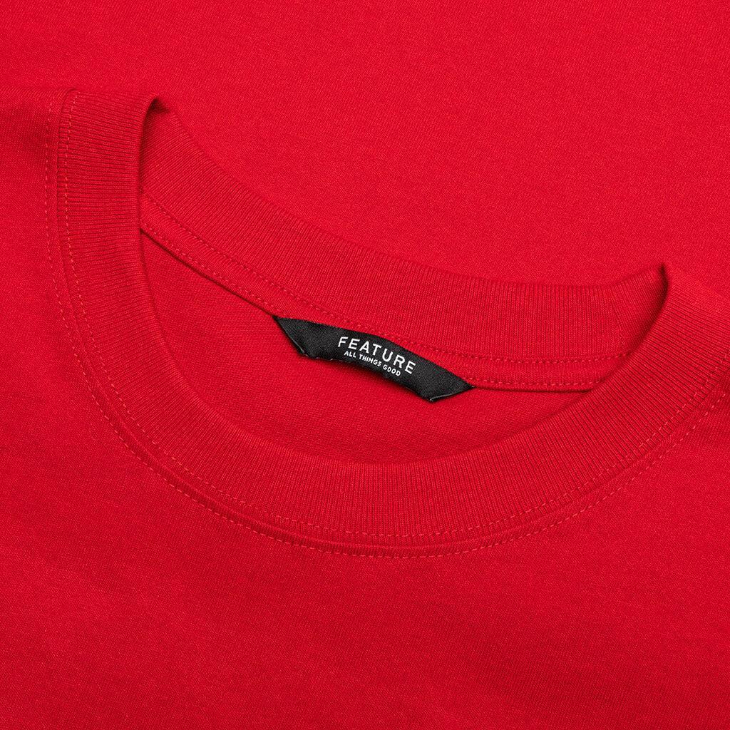 Small Red Heart T-Shirt - Purple Male Product Image
