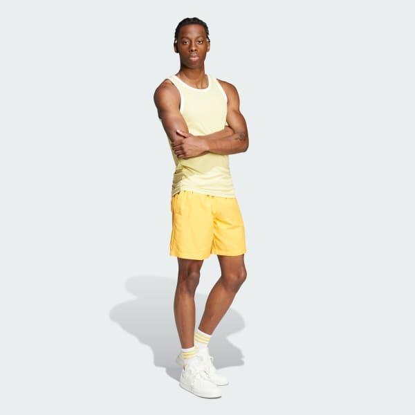 adidas Adicolor 8-Inch Swim Shorts Real Gold M Mens Product Image