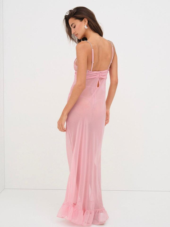 Kristi Maxi Slip Dress — Pink Product Image