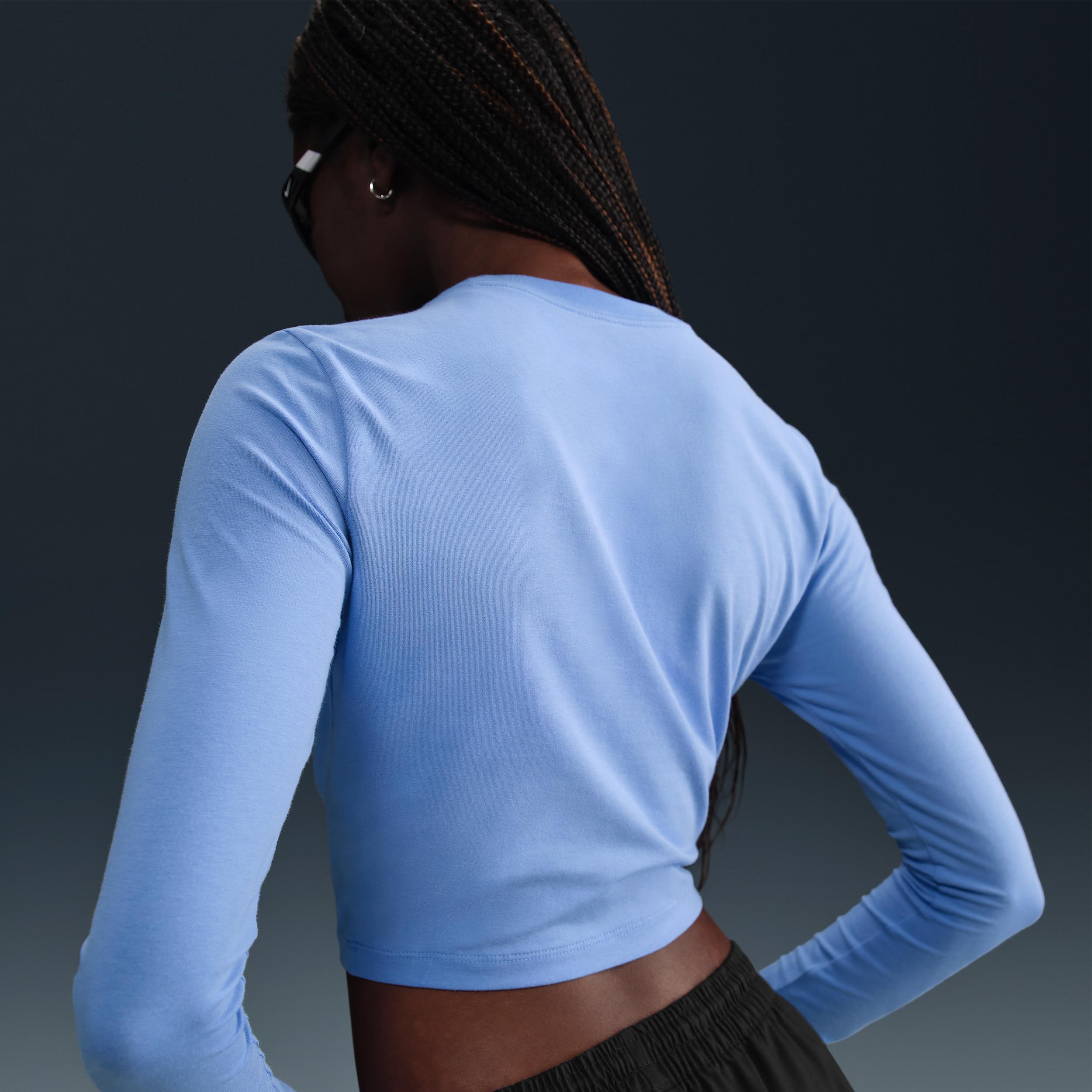 Women's Nike Sportswear Chill Knit Slim Long-Sleeve Cropped Top Product Image