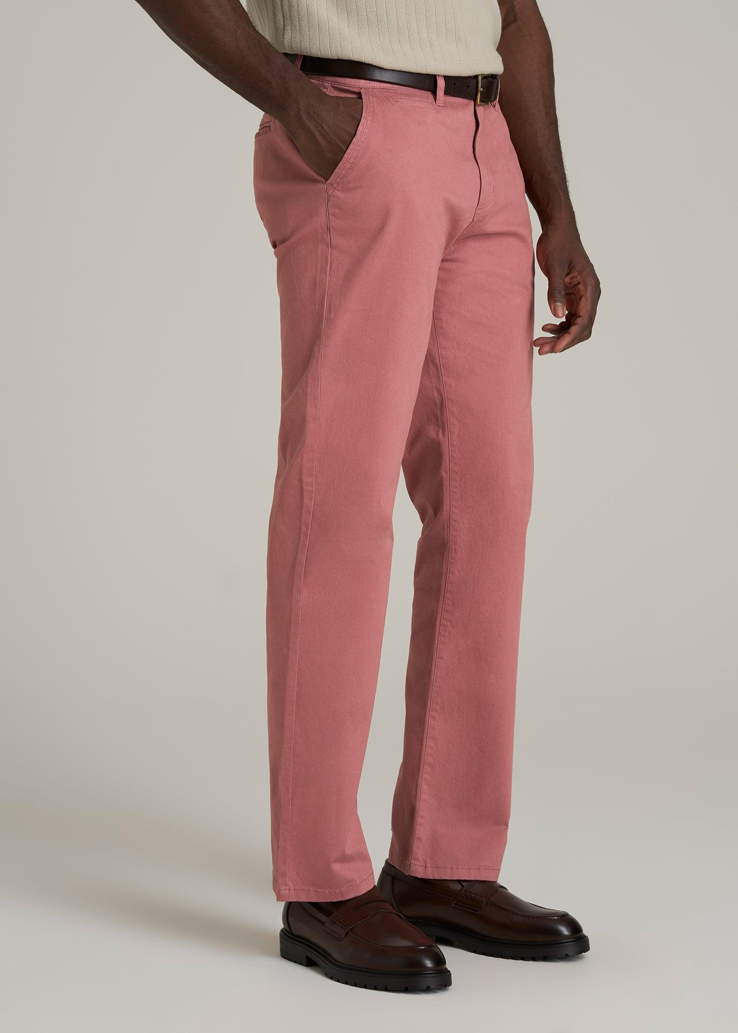 Mason Relaxed Chinos for Tall Men in Withered Rose Product Image