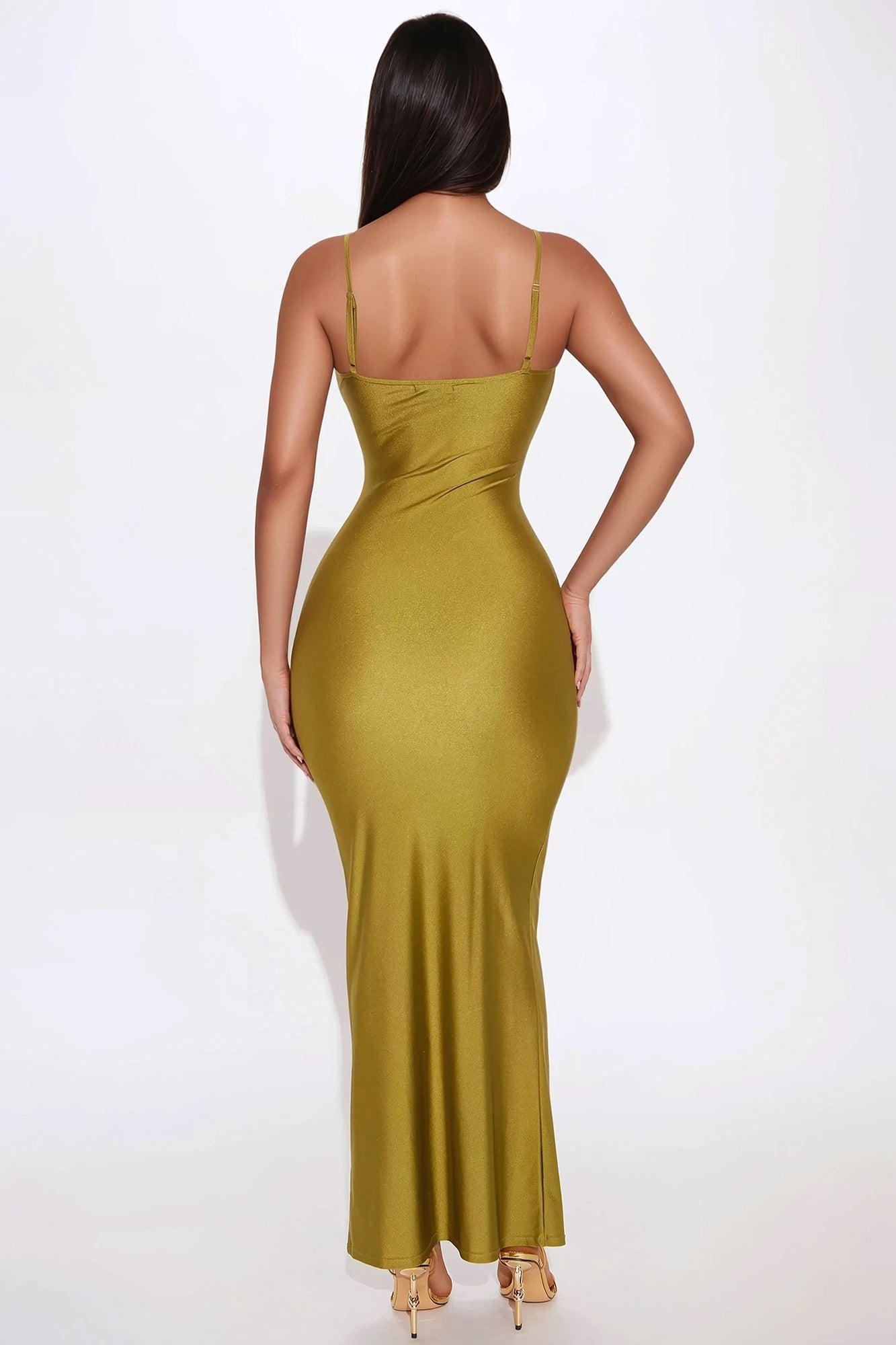 Beach Club Cut Out Maxi Dress - Green Product Image