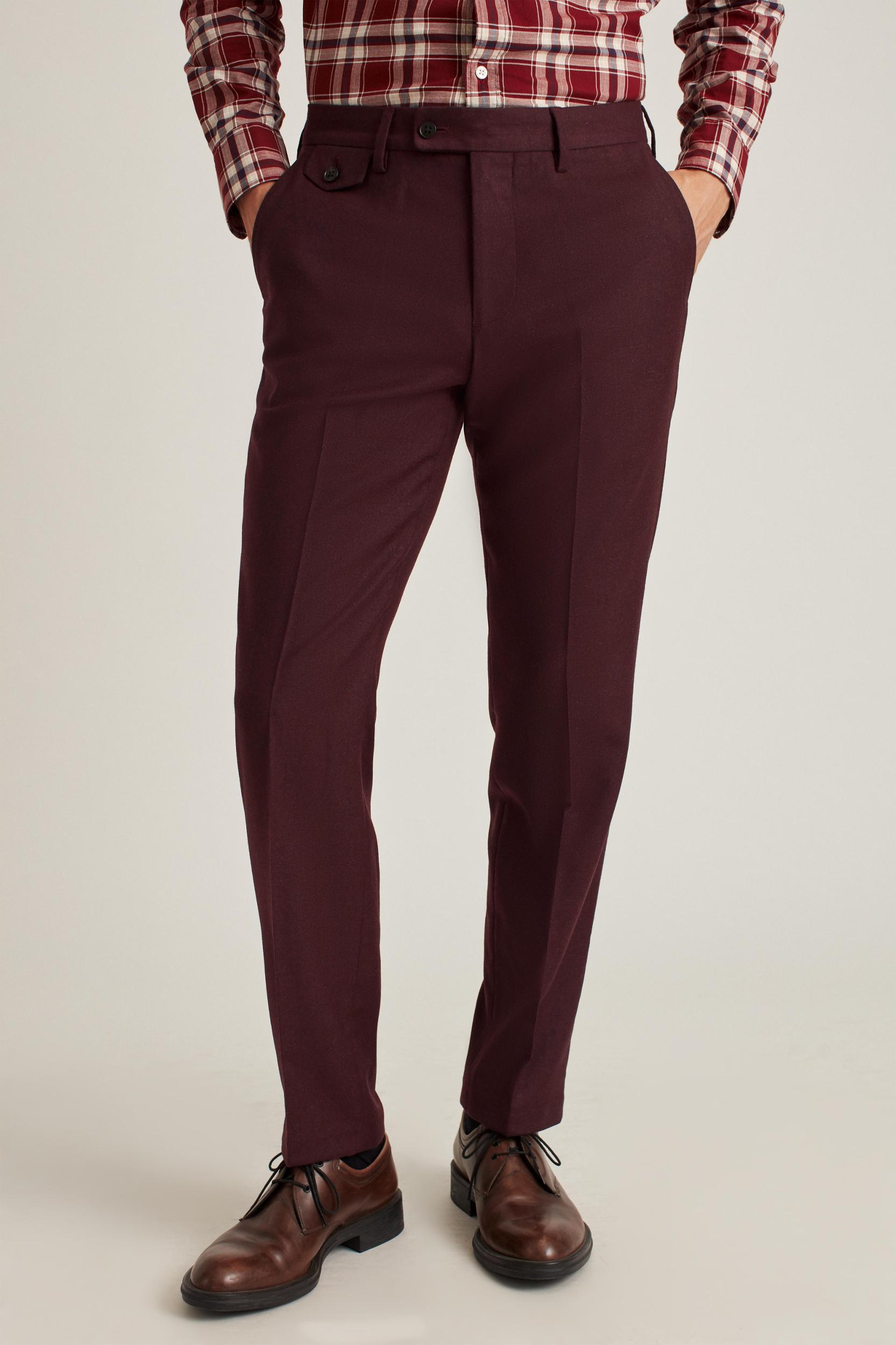Italian Stretch Wool Flannel Suit Pants Product Image