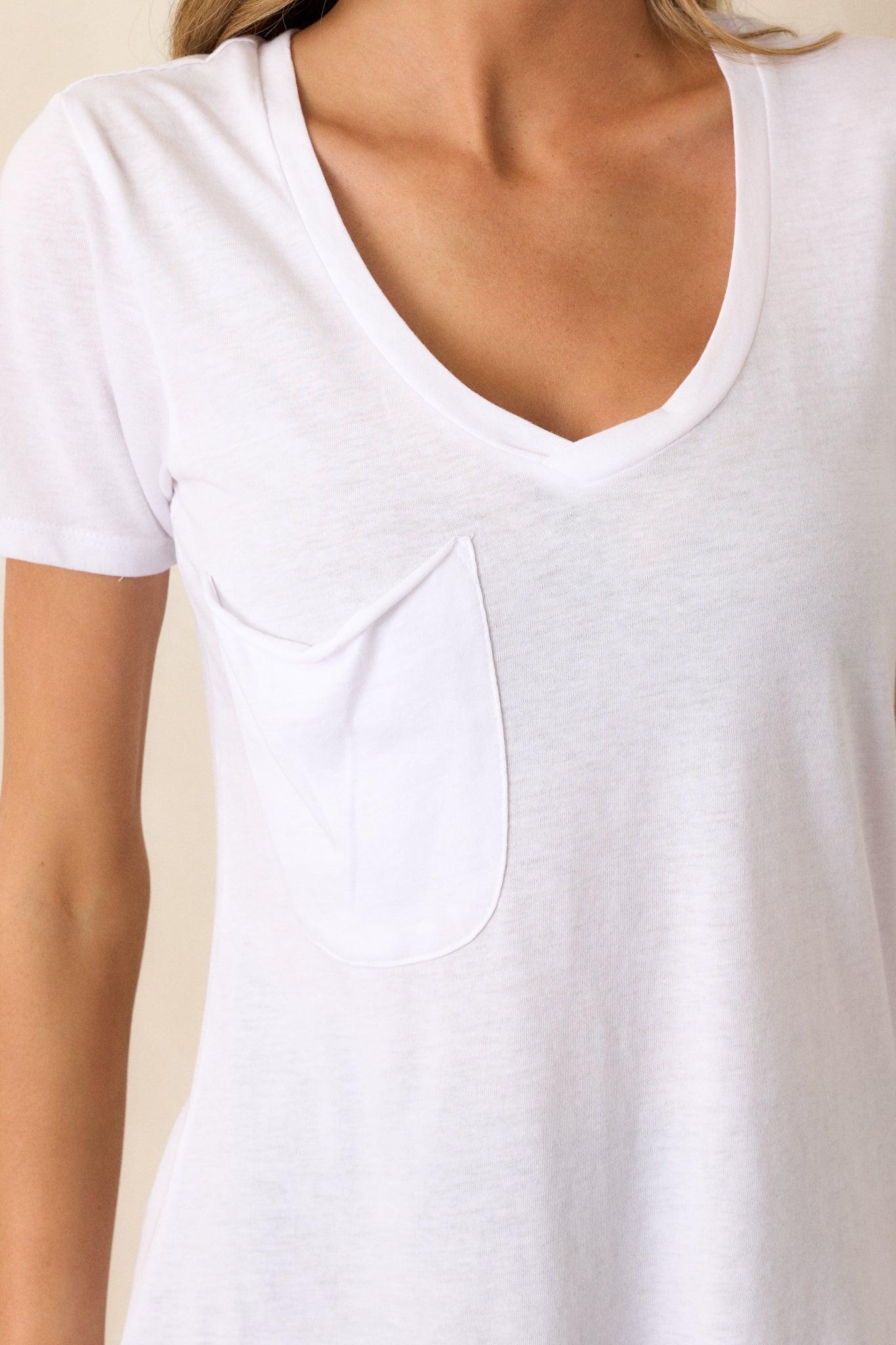 Z Supply White Pocket Tee Product Image