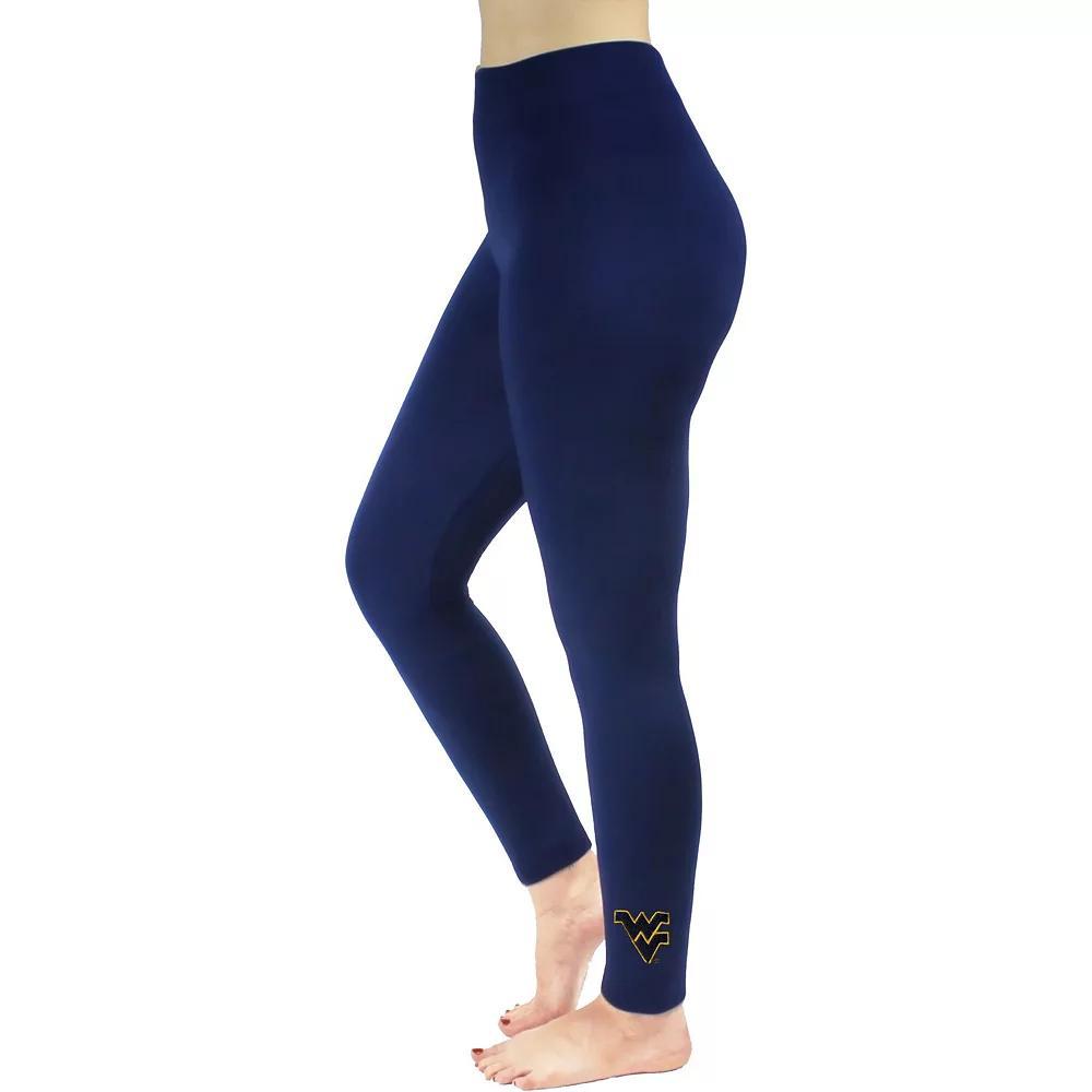 Women's ZooZatz Navy West Virginia Mountaineers Fleece Leggings, Size: Large/XL, Blue Product Image