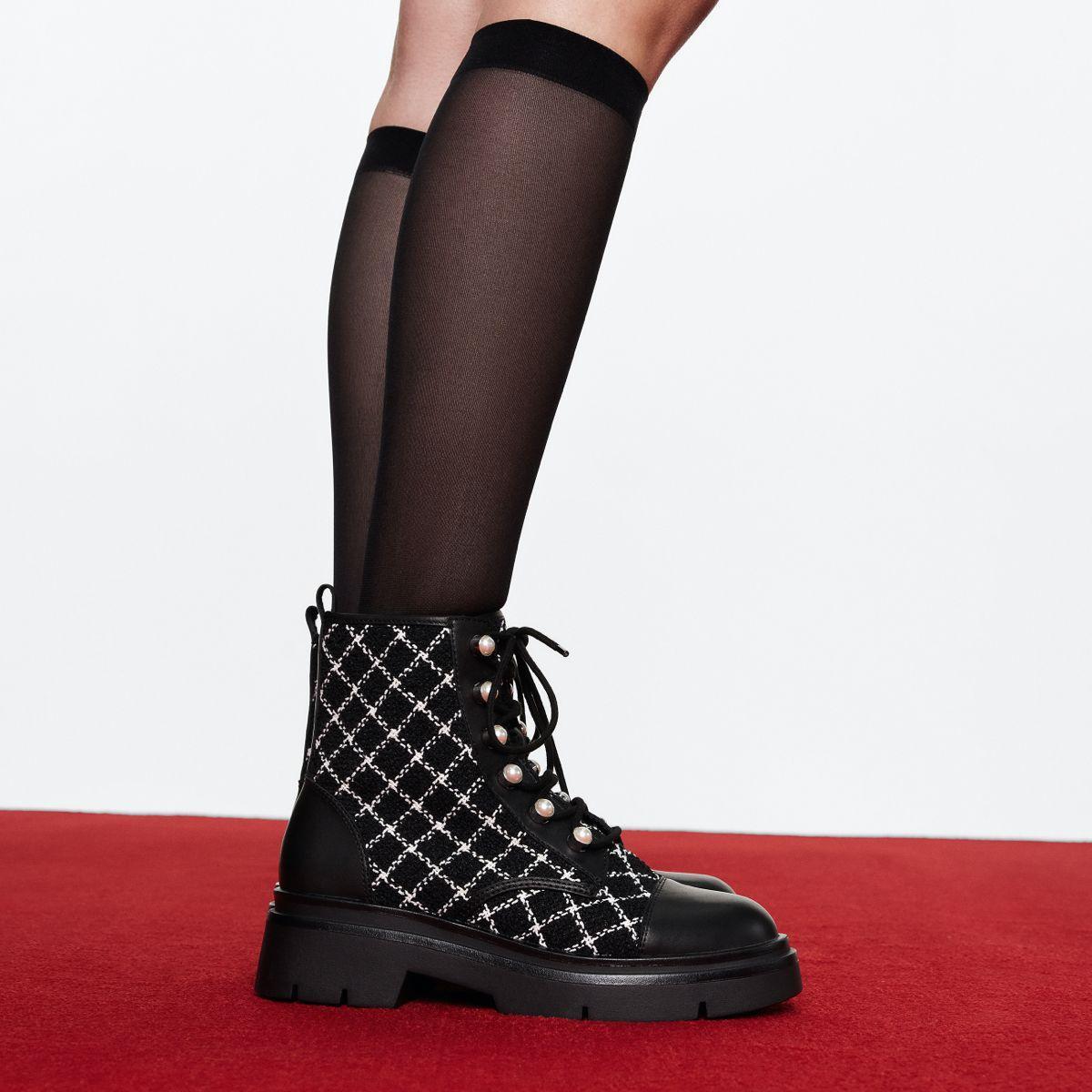 Marthia Other Black Textile Women's Combat boots | ALDO US Product Image