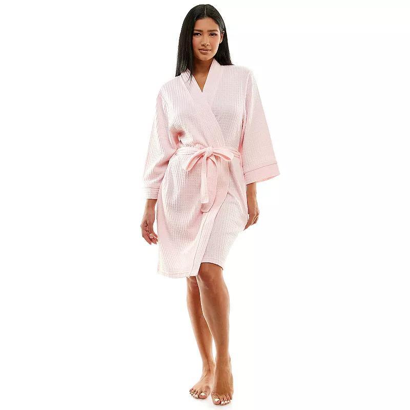 Women's Croft & Barrow® Kimono Robe, Size: Large, White Solid Product Image