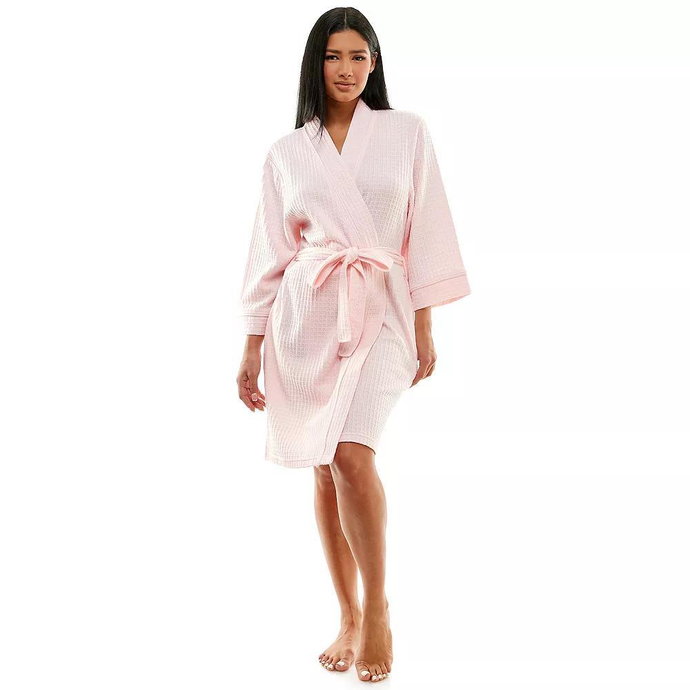 Women's Croft & Barrow® Kimono Robe, Size: Large, White Solid Product Image