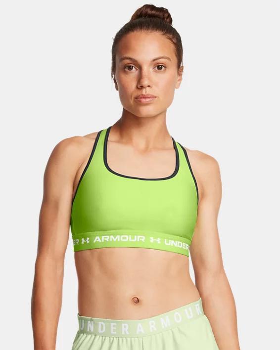 Under Armour Crossback 2.0 Medium-Impact Sports Bra, Women's, Size: XL, Rebel Dark Pink Product Image