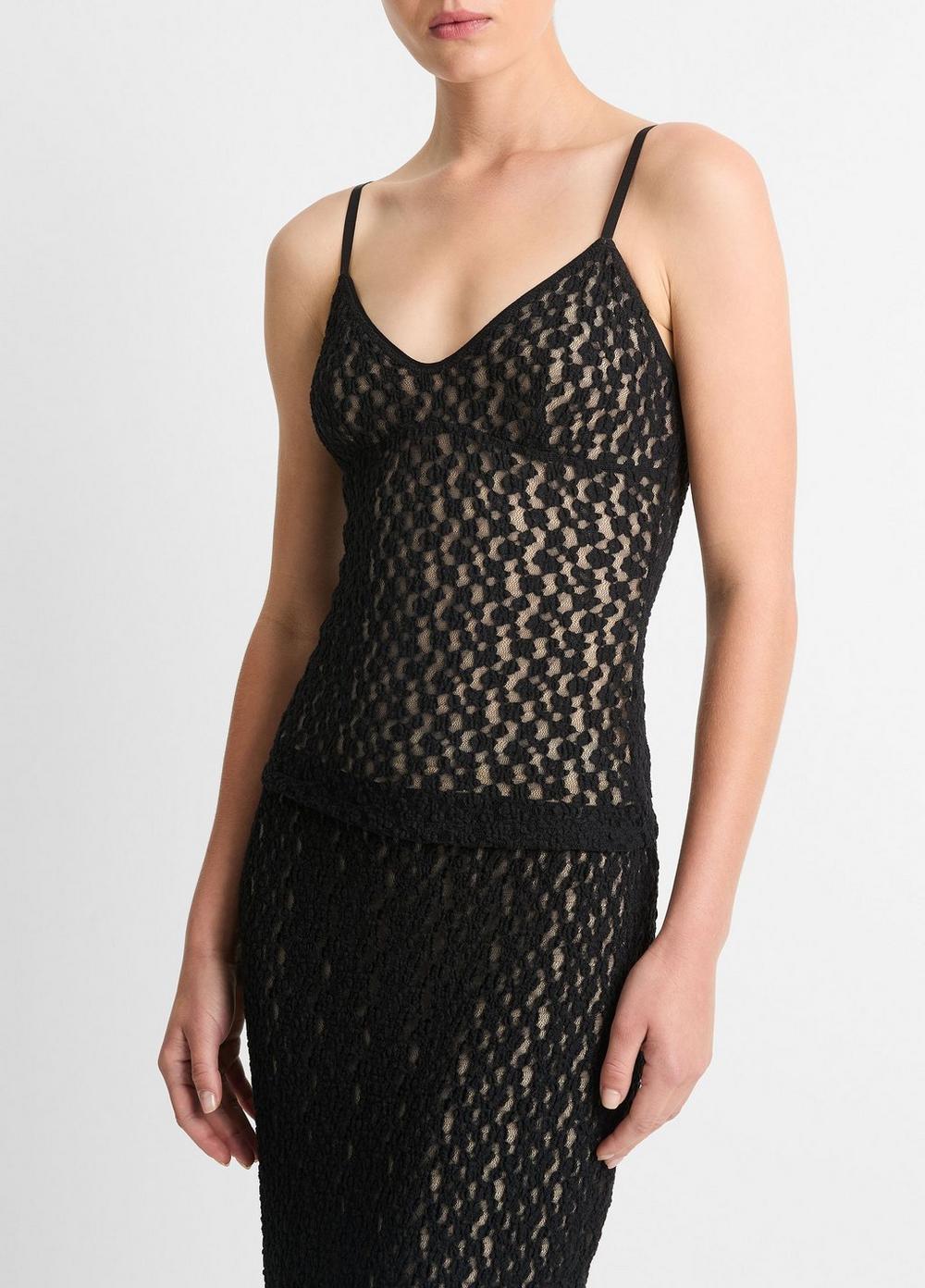 Womens Floral Smocked Camisole, Black, Size XS Vince Product Image
