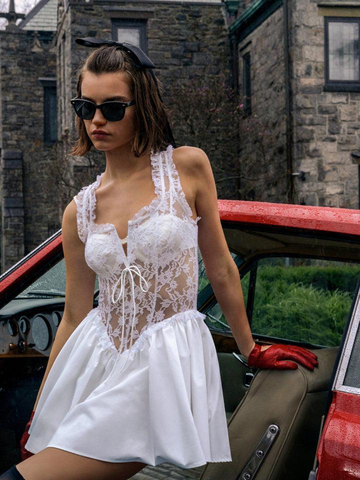 Camdyn Mini Dress — White Product Image