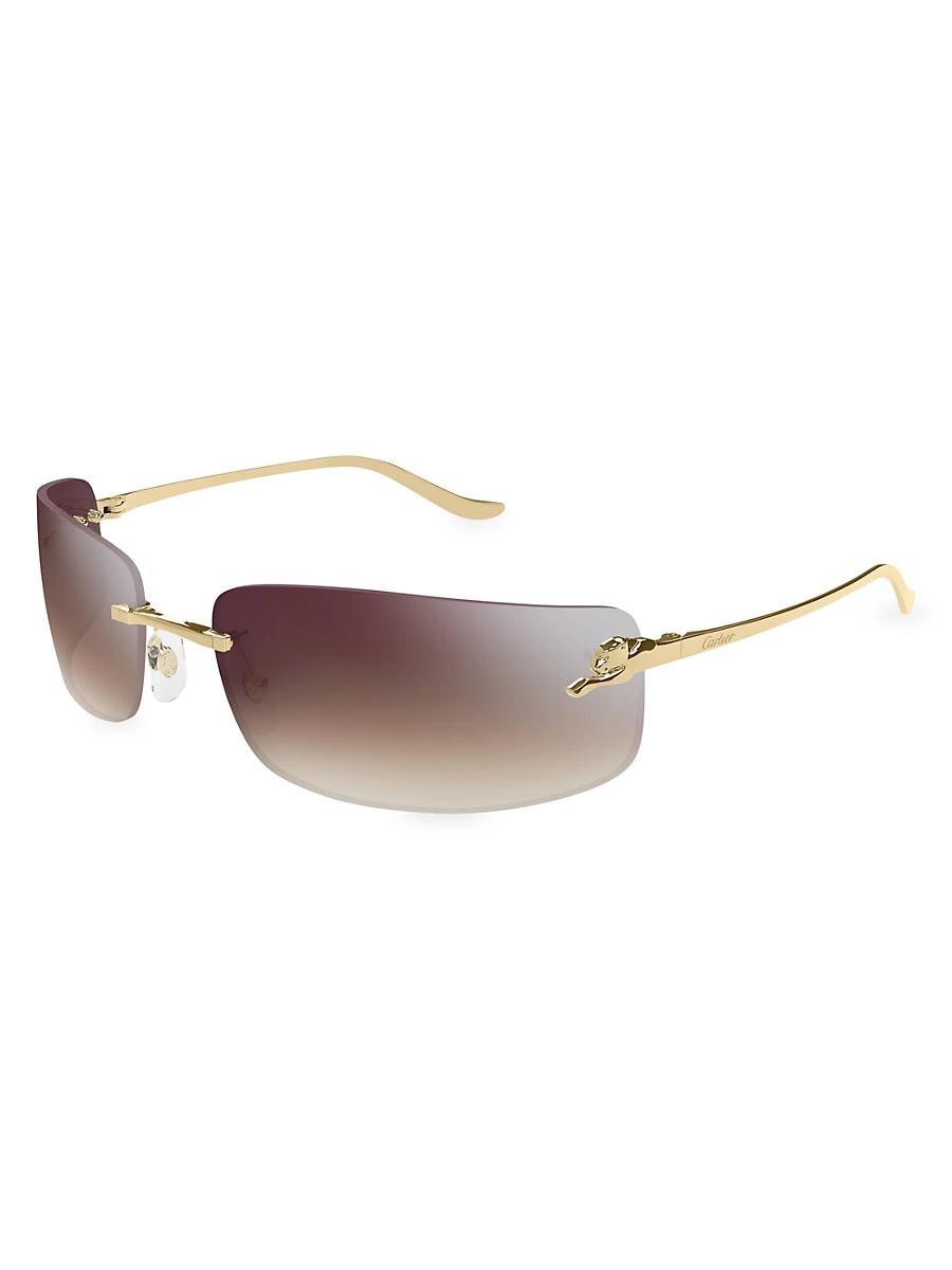Womens Panthre Classic 71MM Rectangular Sunglasses Product Image