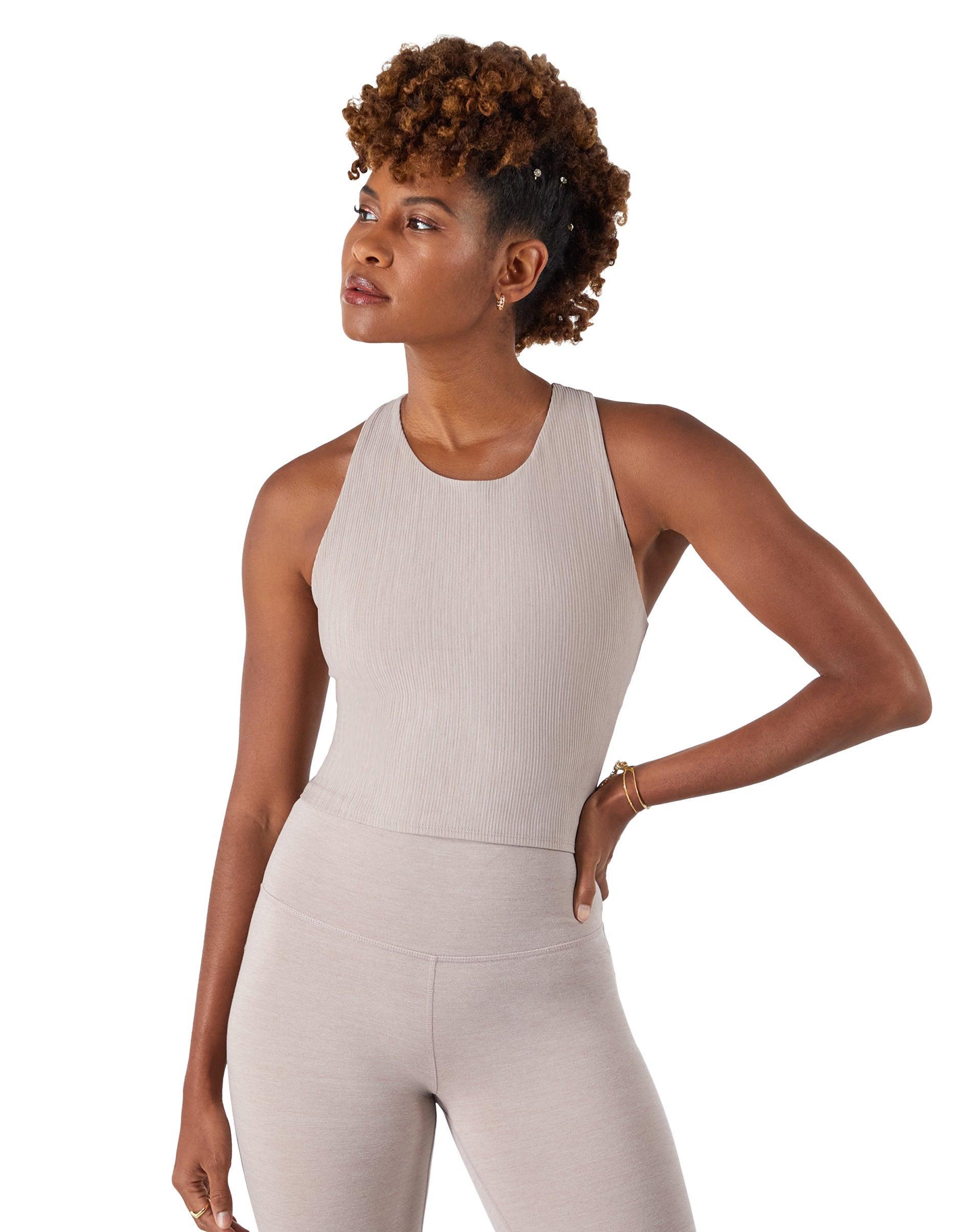 Womens Champion Soft Touch Ribbed Cropped Tank Top, C Logo Canyon Red 2XL Product Image