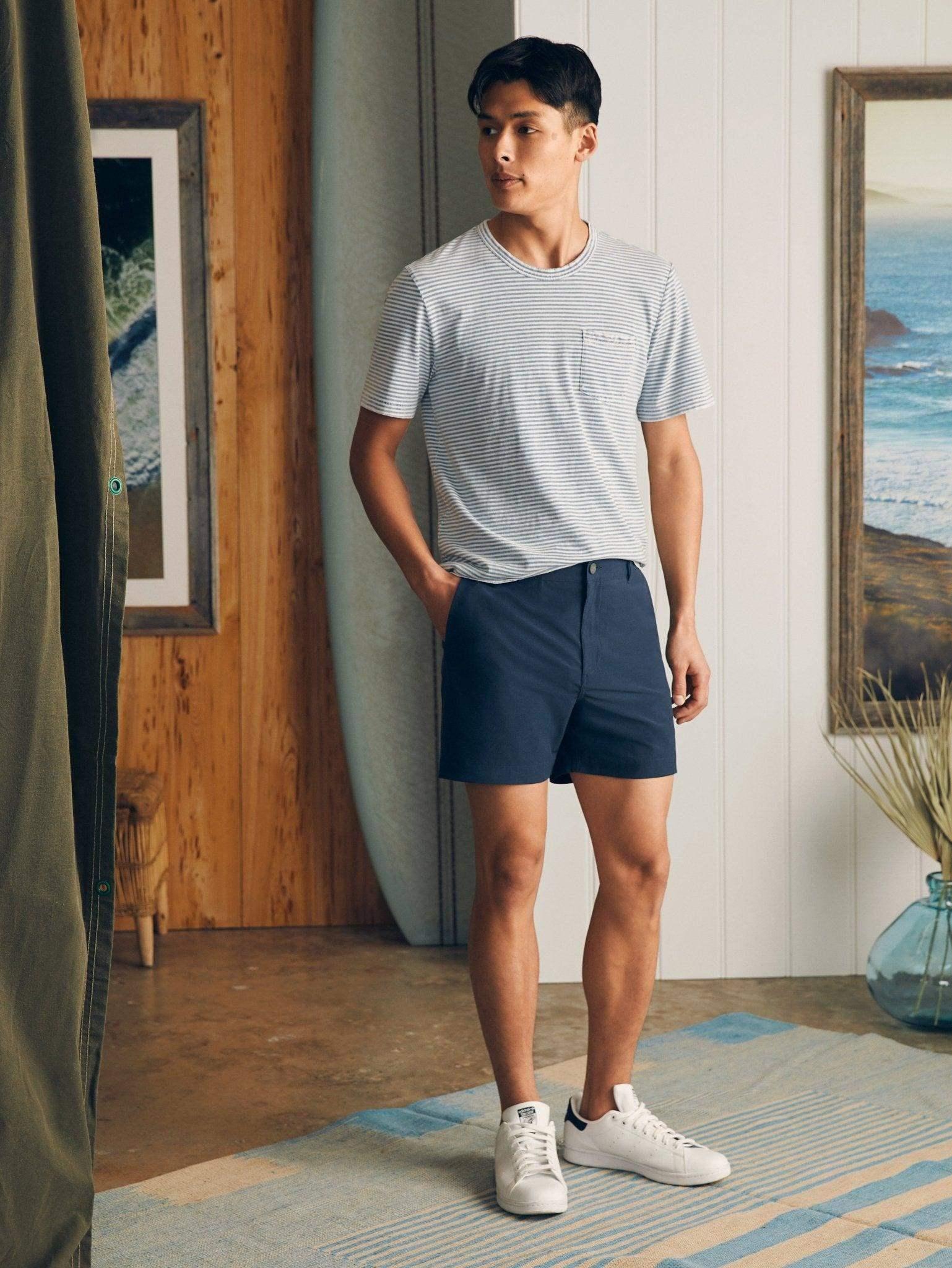 Belt Loop All Day Shorts (5") - Dark Blue Nights Male Product Image