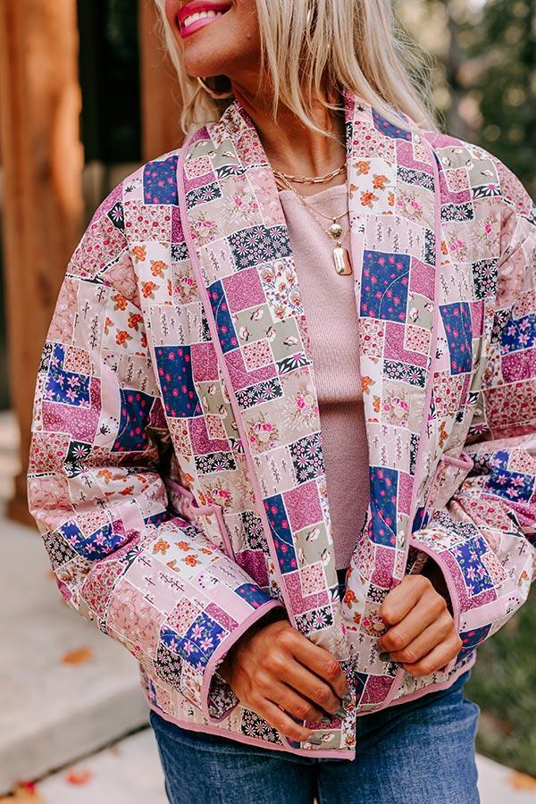 Pumpkin Patch Please Floral Jacket in Blush Product Image